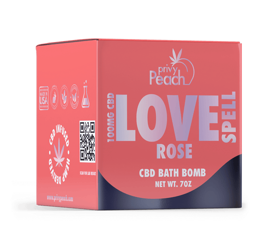 Privy Peach Love Spell CBD Bath bomb