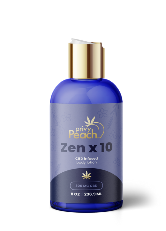 Privy Peach Zen Times Ten 300mg CBD lotion